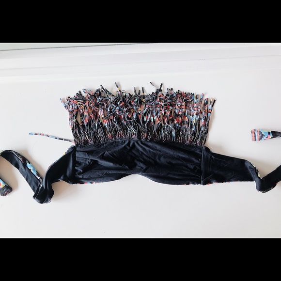 L SPACE “dolly” Aztec fringe bandeau bikini - Picture 3 of 4